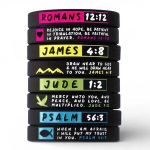 NEW - FAITH COLOR NEON VERSE BRACELETS - 4 COLORS OPTIONS (1PC)